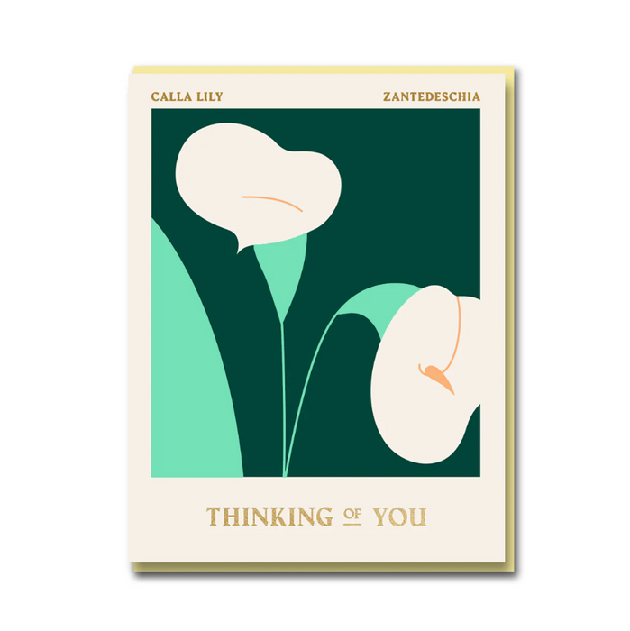 Calla Lily Thinking of You Card