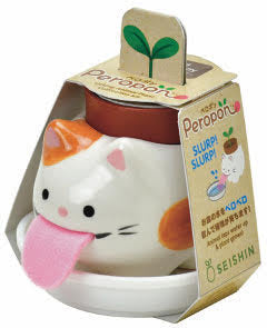 Peropon Licking Animal Planter - Cat / Wild Strawberry