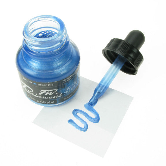 FW Pearlescent Acrylic Ink 1 oz Sun Up Blue