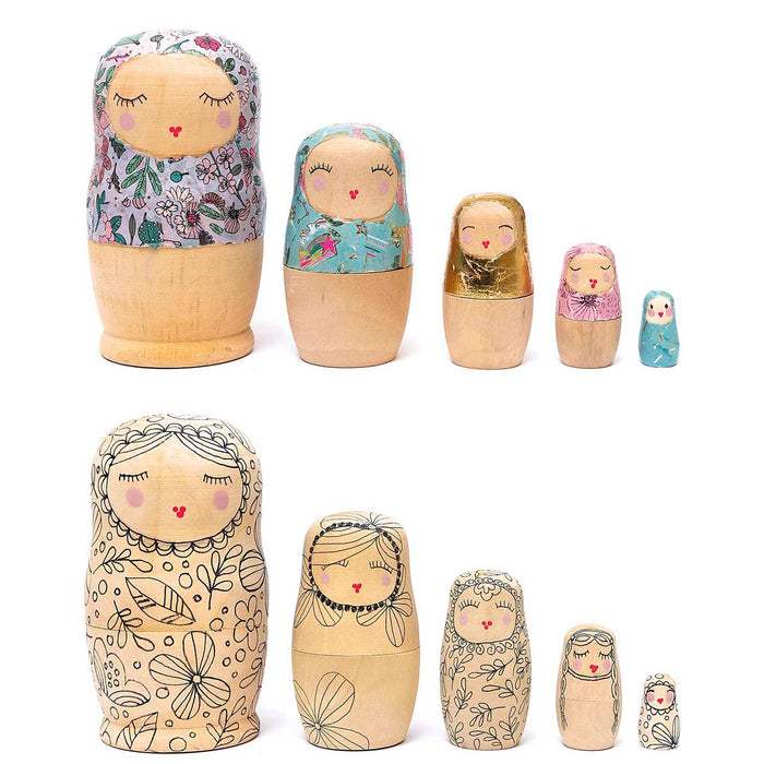 Matryoshka Dolls - Blank 5Pcs