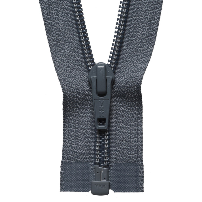 Nylon Open End Zip - 56cm - Dark Grey