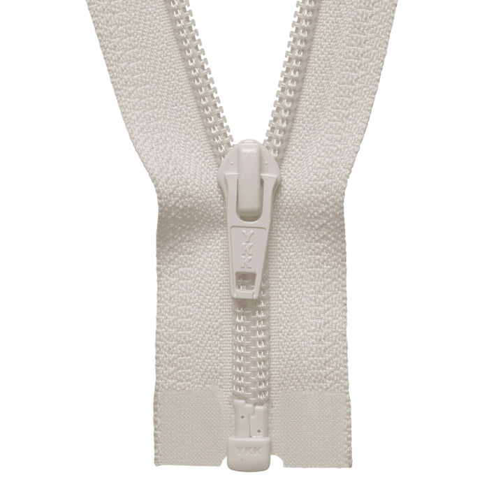 Nylon Open End Zip - 56cm - Ivory