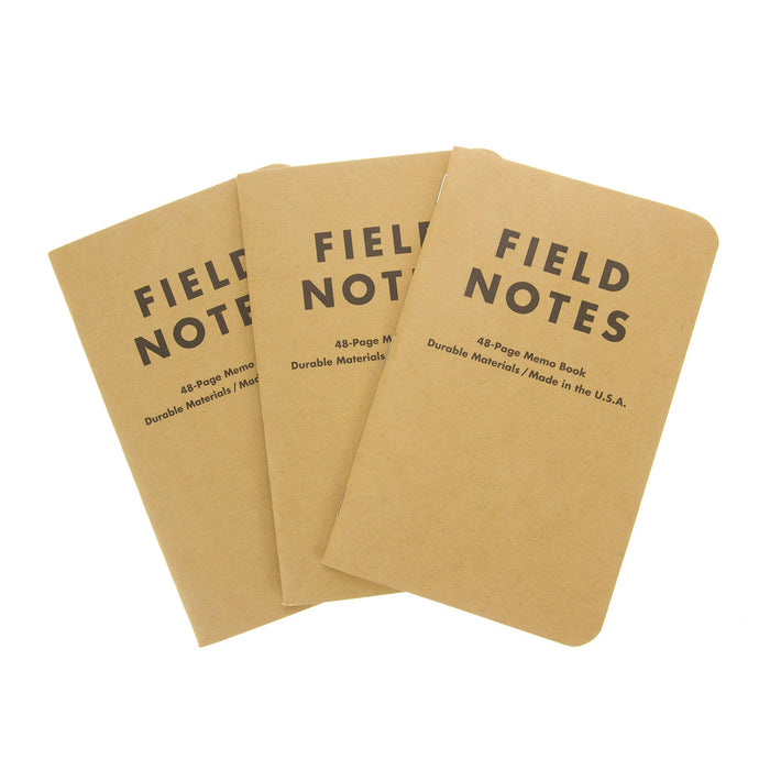 Memo Books: Kraft Cover with Graph Pages - Pack of 3