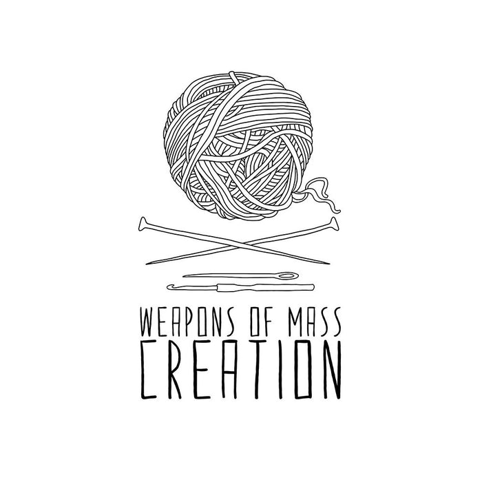 Weapons of Mass Creation - Knitting - Greetings Card