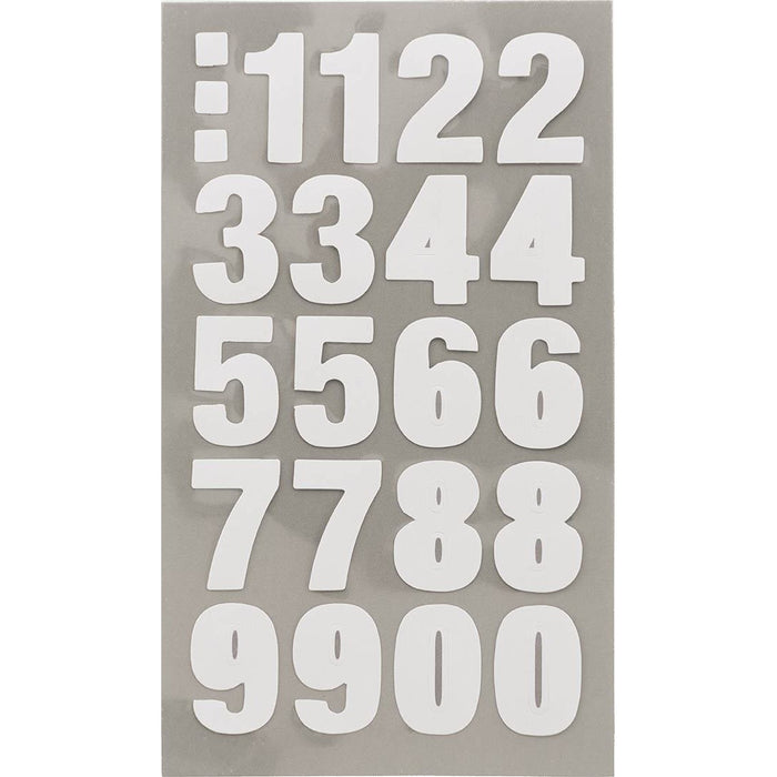 Rico Office Stick White Numbers 4 Sheets 7x15.5 cm