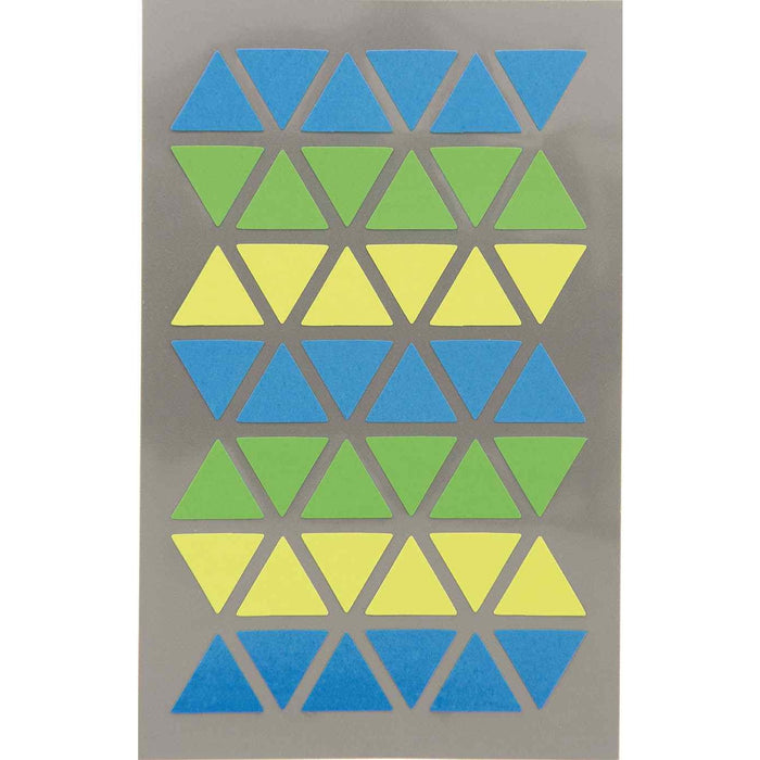 Rico Office Stickers. Triangle Blue/Green 4 Sheets 9.5x19 cm.