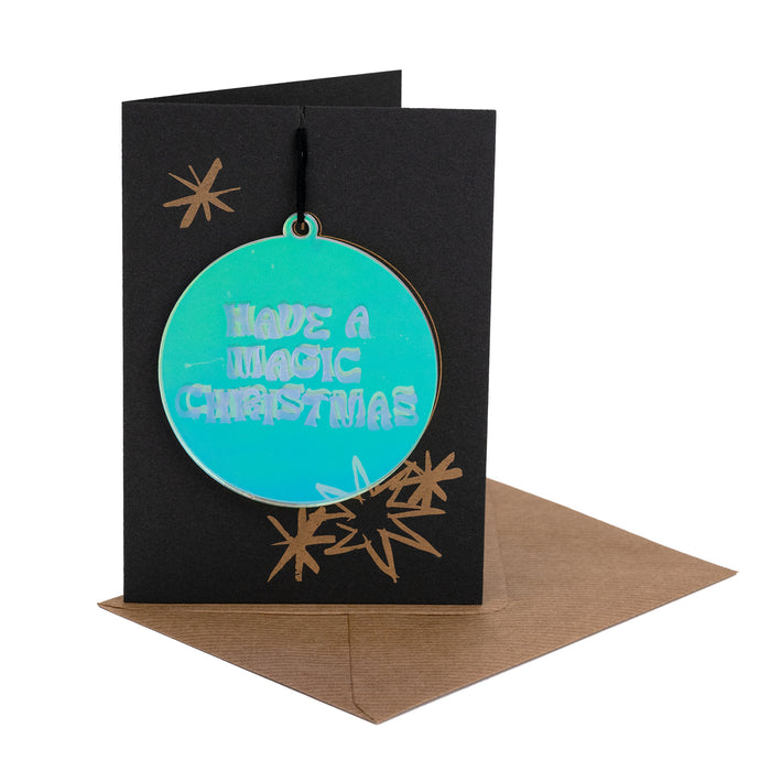 FA X Tara Collette MAGIC A6 BAUBLE Christmas Card