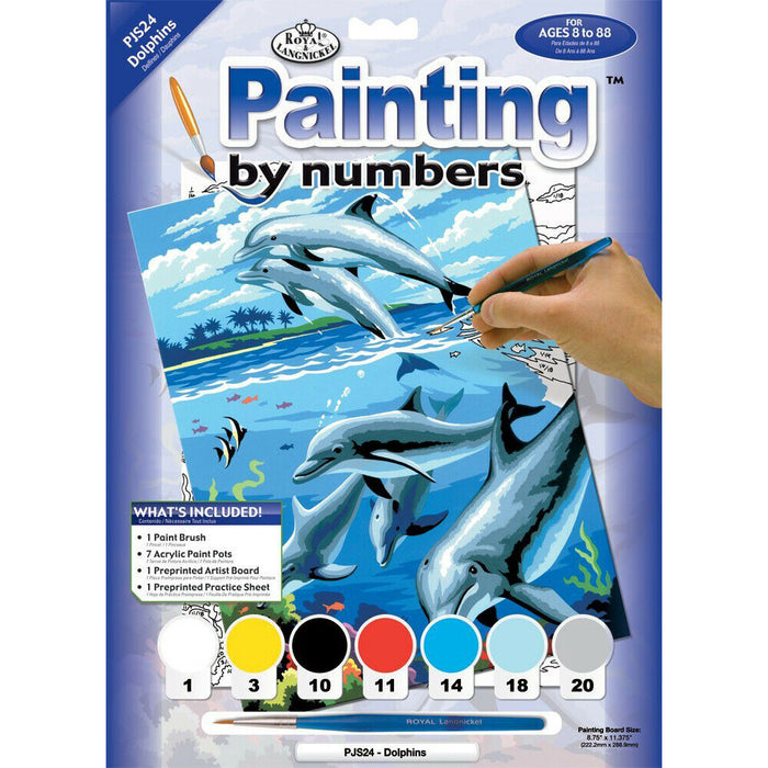 Paint By Numbers Junior Small - Dolphins