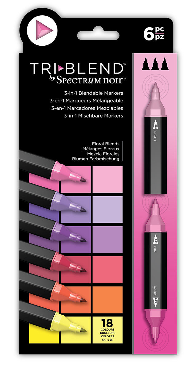 Spectrum Noir Classique Alcohol Markers 6-pkg-blues