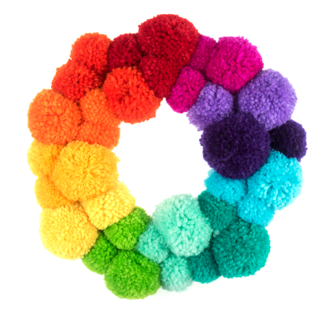 Pom Pom Wreath Kit - Rainbow