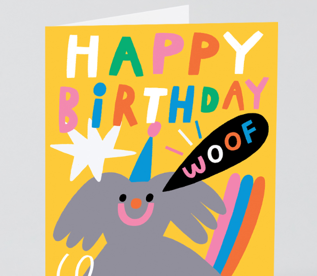 Happy Birthday Woof Card