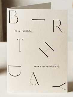 Ivory Birthday Tumble Card