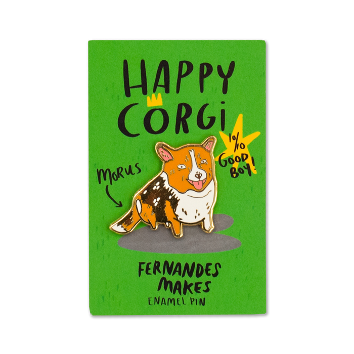 Morus - Happy Corgi Enamel Pin